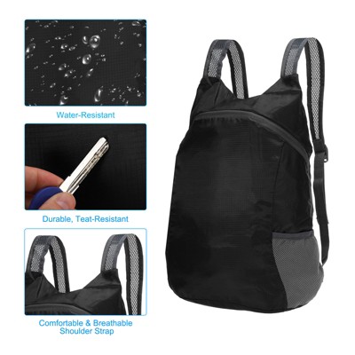 Unique Bargains Camping Cycling Waterproof Lightweight Durable Backpack Black — фото 2