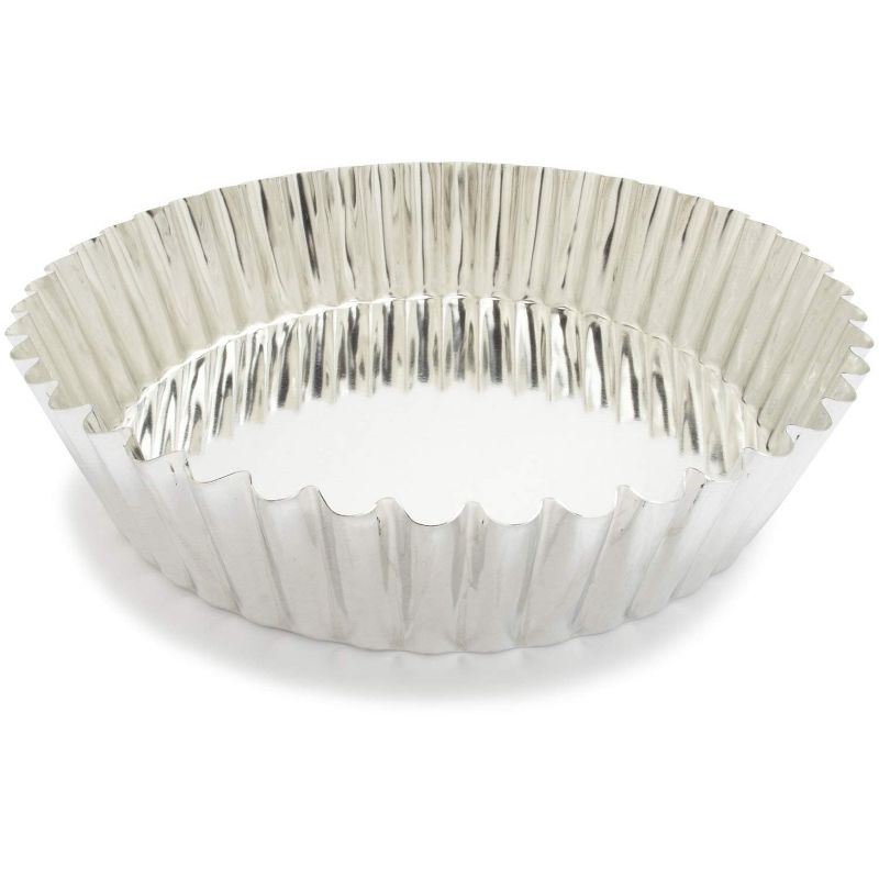 Gobel Round Fluted Tart Deep Quiche Pan with Loose Removable Bottom, 9.75" x 2" Deep, 1 of 3