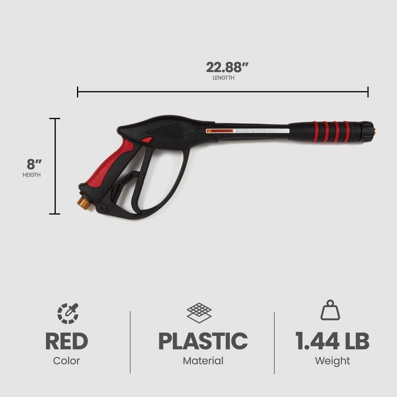 Briggs & Stratton Premium Comfort Soft Grip Gun Pro Replacement Spray Gun with Trigger Safety Lock Feature for Pressure Washers, 3 of 7