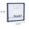 HomeRoots 16" X 16" Blue And White Family Wood and Metal Square Magnetic Memo Board - 3 of 4