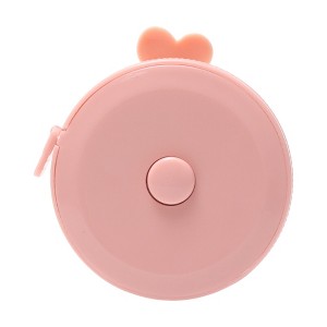 Unique Bargains Measure Tape Plastic Push-Button Tape Measure Pink Lucky Heart Design +/-5% Accuracy Plastic 1.97"x1.97"x0.71" 1 Pcs - 1 of 3