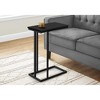 Monarch Specialties Accent Table C-Shaped End Side Snack Living Room Bedroom Metal Laminate Black Contemporary Modern - 2 of 4