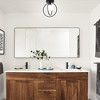PAKOKULA Modern 9.1 in. 1-Light Black Semi-Flush Mount Ceiling Light with Globe Glass Shade - 4 of 4