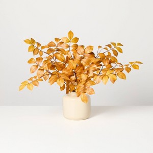 Arreglo de hoja de álamo grande 14" en jarrón de cerámica - Hearth & Hand™ with Magnolia