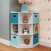RiverRidge Kids' Corner Playroom Cabinet with 6 Toy Storage Cubbies and 3 Angled Shelves with 4 Fabric Bins - 2 of 4