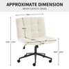 Elegant Armless Office Chair Desk Chair - 2 of 2