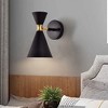 C Cattleya 1-Light Indoor Wall Light with Brass Accents-Black - 2 of 4