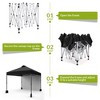 10x10 Pop Up Canopy Tent, Instant Portable Shelter with Wheeled Bag and Silver Coated Top, Adjustable Heights Gazebo with Sidewall, Outdoor Sun Shade - 3 of 4