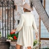 Women's Beige Collared Button-Up Mini Dress - Cupshe - 4 of 4