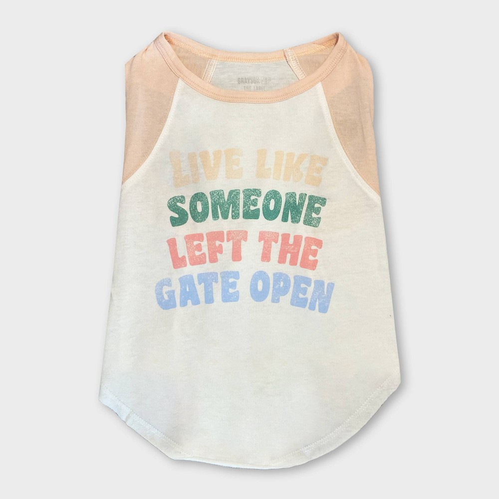 Size S Grayson Pup 'Gate Open' Muscle Dog Tank Top - White - S