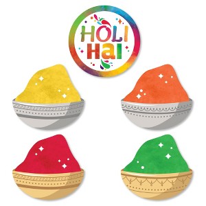 Big Dot of Happiness Holi Hai - DIY Shaped Festival of Colors Party Cut-Outs - 24 Count - 1 of 4