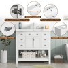 Okak Modern Freestanding Bathroom Vanity with Sink Combo,Solid Wood Bathroom Storage Cabinet with 4/6 Drawers & Bottom Shelf - 2 of 4