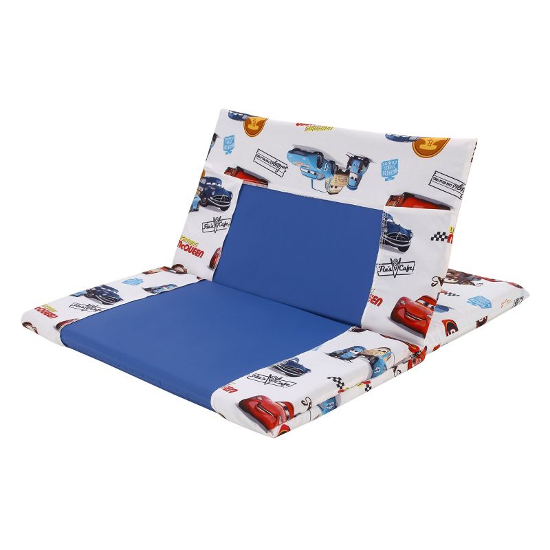 Disney Cars Radiator Springs White, Blue, and Red Lightning McQueen and Tow-Mater Preschool Nap Pad Sheet, 4 of 6
