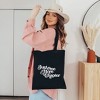 City Creek Prints Just One More Chapter Fancy Script Canvas Tote Bag - 15x16 - Black - 2 of 2