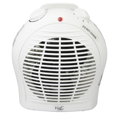 Vie Air 1500W Portable 2-Settings White Fan Heater with Adjustable Thermostat