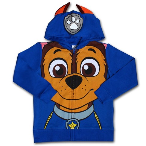 Elliott Nickelodeon Sweatshirt Sleeve Blue Kids Target Paw Chase - 5 Patrol Hooded Long Relaxed : Graphic Fit