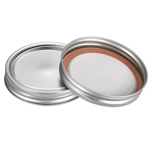 Unique Bargains Leak Proof Tinplate Canning Lids Fits Storage Cover 12 Sets - 1 of 3