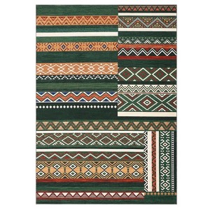 Washable Modern Geometric Patchworked Area Rugs, Soft Non Slip Contemporary Floor Carpet for Home Office - 1 of 4