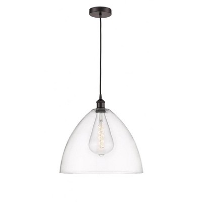 Edison Dome - 1 Light Cord Hung Pendant In Industrial Style-17.75 Inches Tall and 16 Inches Wide