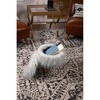 BirdRock Home Round Grey Faux Fur Foot Stool Storage Ottoman with Silver Legs - 4 of 4