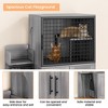Cat Litter Box Enclosure Cabinet with Ladder - Modern Villa Hidden Cat Furniture for Home - 2 of 4