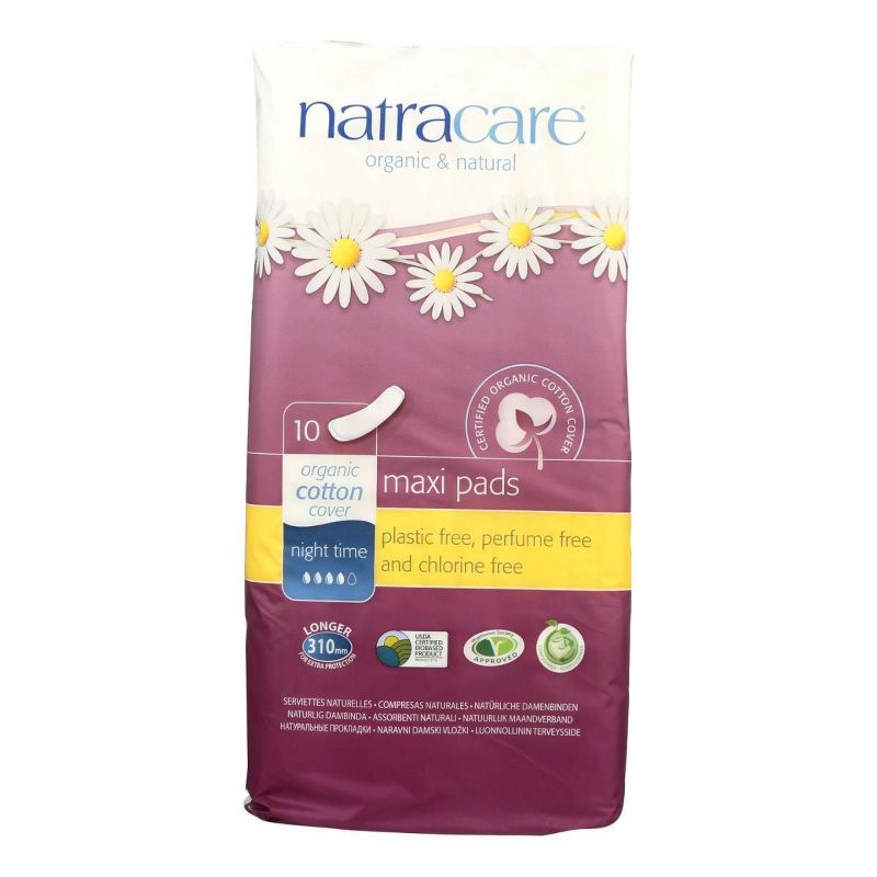 Natracare Organic Cotton Maxi Pads Night Time - 10 ct, 2 of 4