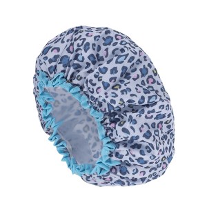 Unique Bargains Leopard Double Layer Shower Cap 1 Pc - 1 of 4