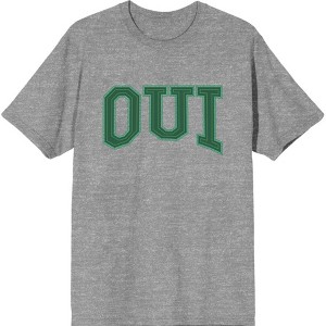 French "Oui" Adult Crew Neck Short Sleeve Tee - 1 of 2