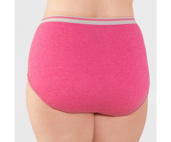 Fit for Me by Fruit of the Loom Women's Plus 10pk Heather High Cut Briefs - Color May Vary 11