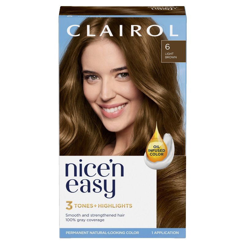 Clairol Nice'n Easy Permanent Hair Color - Brown, 1 of 12