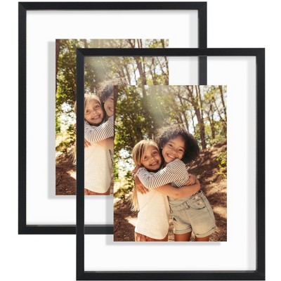 Americanflat Floating Aluminum & Plexiglass Picture Frame - 2 Pack