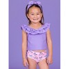 RuffleButts Girls UPF50+ Ruffle Tankini - 3 of 4