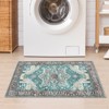 Machine Washable Area Rug,Vintage Floral Rugs for Living Room Soft Floor Carpet - 3 of 4