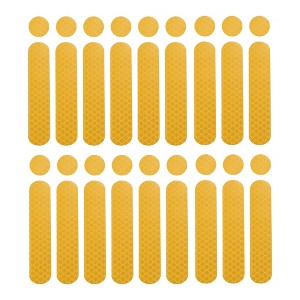 Unique Bargains Bicycle Motorcycle Helmet Adhesive Reflective Safety Stickers 18 Pcs - 1 of 4