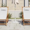 vidaXL Umbrella Base White Cast iron 15.7 in x 12.6 in Decorative Design - 3 of 4