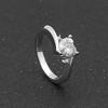 Kale Heart Engagement Ring Sterling Silver Clear Cz Womens Ginger Lyne Collection - image 3 of 4