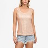 Anna-Kaci Women's Sequin Tank Top Sleeveless Scoop Neck Sparkly Party Blouse - 2 of 4