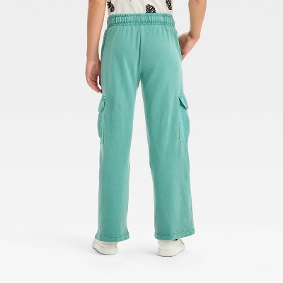 Cat & Jack - Brandclub - Girls' French Terry Wide Leg Cargo