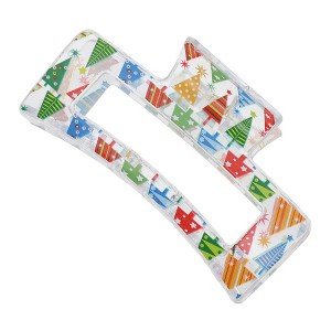 Unique Bargains Christmas Hair Clips Square Tree for Christmas 3.35"x1.77"x1.57" Clear 1 Pc - 1 of 4