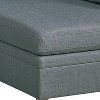 Royal Hampton 37 Inch Modular Armless Sofa Chair, Gray Dorris Upholstery, Wood - 3 of 4
