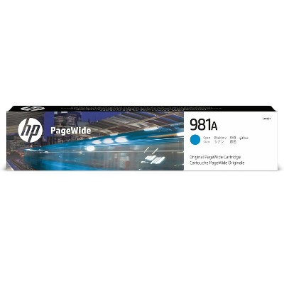 HP 981A Cyan Original PageWide Cartridge, ~6,000 pages, J3M68A