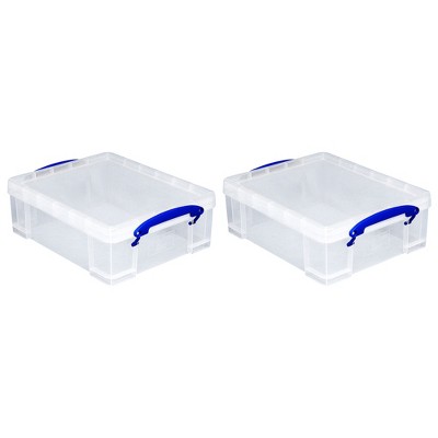 Really Useful Box Plastic Storage Container With HandlesLatch Lid