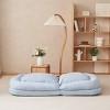 Triple Fold Down Sofa Bed with Adjustable Backrest, Metal Frame Floor Sleeper Chair for Compact Living, Soft Cotton Filling-Baofuwish - 2 of 4