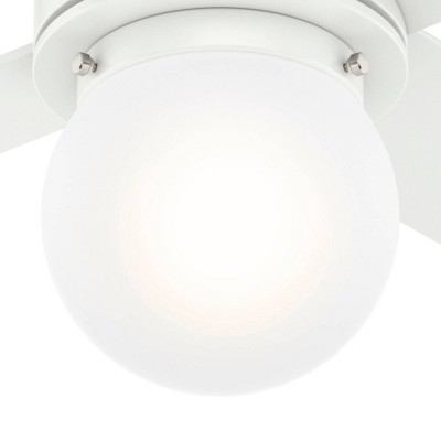 Hepburn 44" Matte White LED Chandelier Ceiling Fan with Remote