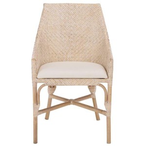 Rikan Arm Chair - ACH4907 - White Washed/Ivory - Safavieh - 1 of 4