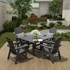 WestinTrends 5 Piece Outdoor Patio Dining Square Table and Shell Back Armchair Set - 2 of 2