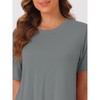 cheibear Women's Comfy Lounge Boxy T-Shirt and Sleep Shorts Set - 4 of 4