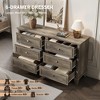 6 Drawer Dresser, Wooden Storage Chest of Drawers with Exquisite Metal Handles, Large Wide Dresser TV Stand - 4 of 4