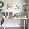 Infurnic Desks, Standing Desk with Splice Board, Adjustable Height Sit Stand Desk for Office or Home, Brown, 24"*55"*27.5" - 3 of 4