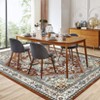 Modern Washable Area Rug for Living Room, Vintage Throw Soft Rug with Non Slip Backing, Low Pile Stain Resistant Indoor Carpet for Home - 2 of 4